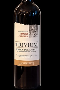 Botella de Vino Ribera del Duero.Crianza 2022. Trivium