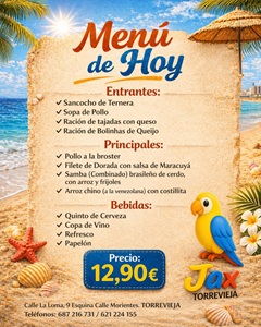 Menú 22 de Abril