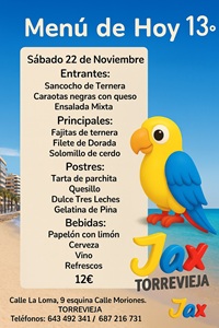 Menú 22 de Noviembre