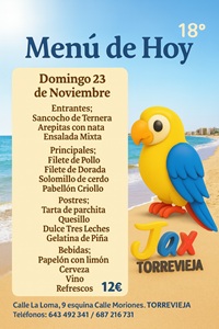 Menú 23 de Noviembre