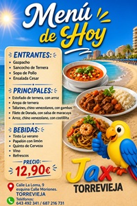 Menú 08 de Junio