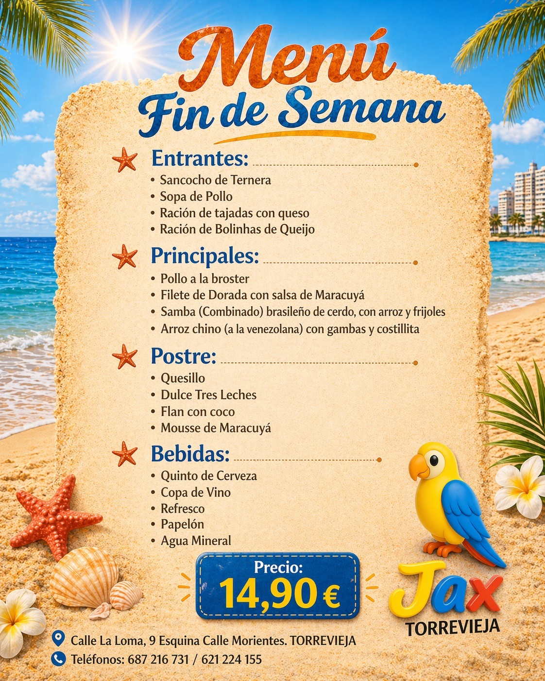 Menú 2 de Mayo