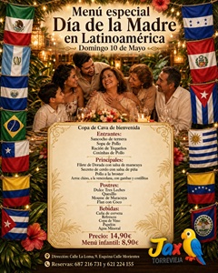 Menú del Día. Especial día de la Madre en Latinoamérica