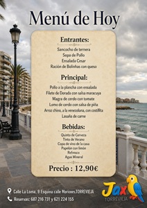 Menú del Día.