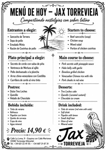 Menú del Día.